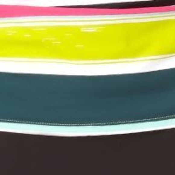 NWT ANNE COLE Women's Green Multi-Stripe Bandeau Tankini Swimsuit Top XS - Picture 4 of 5